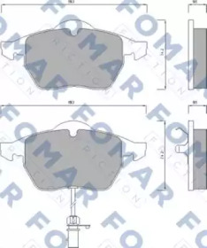 FOMAR FRICTION fo668681 -  Комплект тормозных колодок, дисковый тормоз